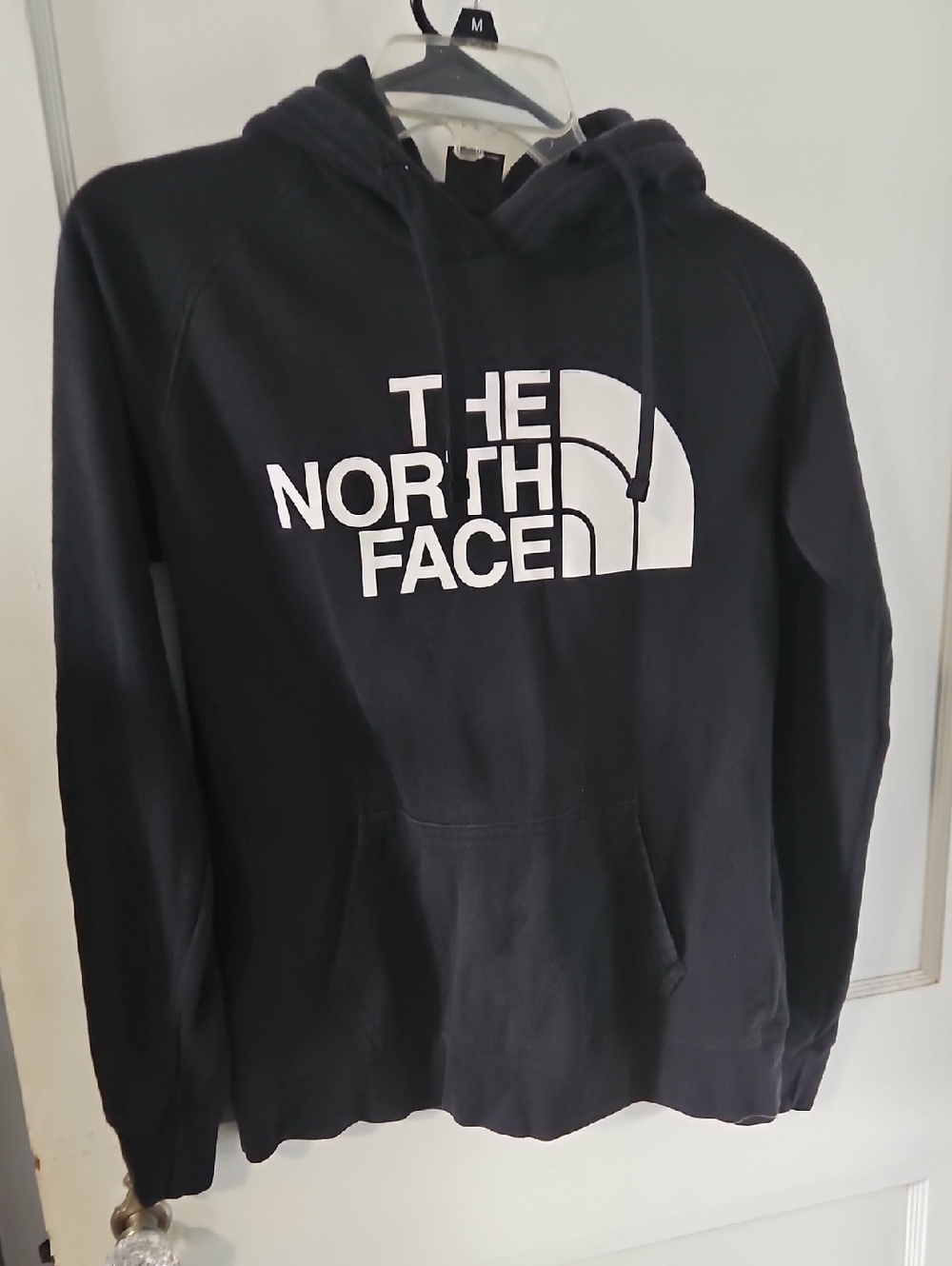 The North Face Black Hoodie with White Logo